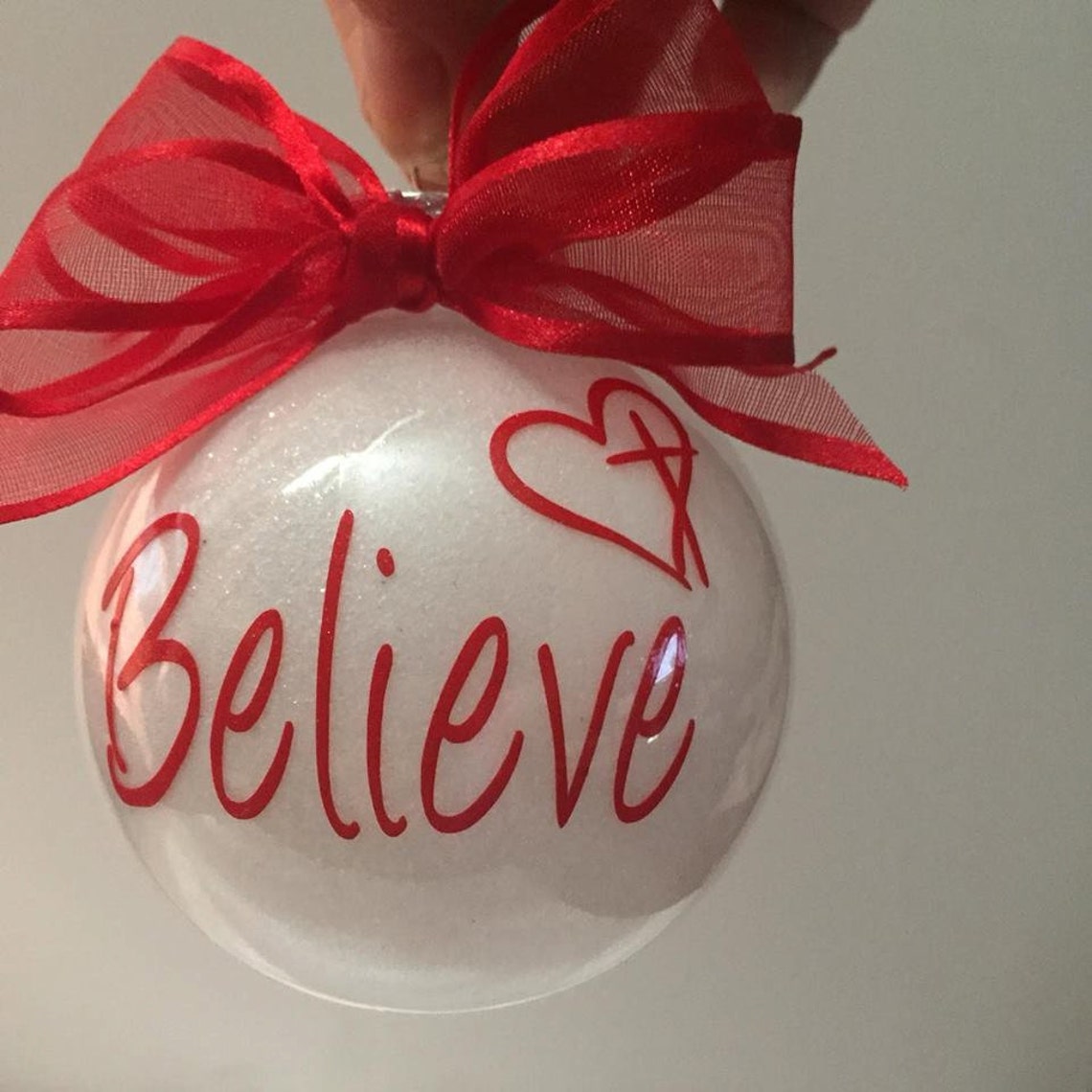 Believe Christmas Ornament Etsy