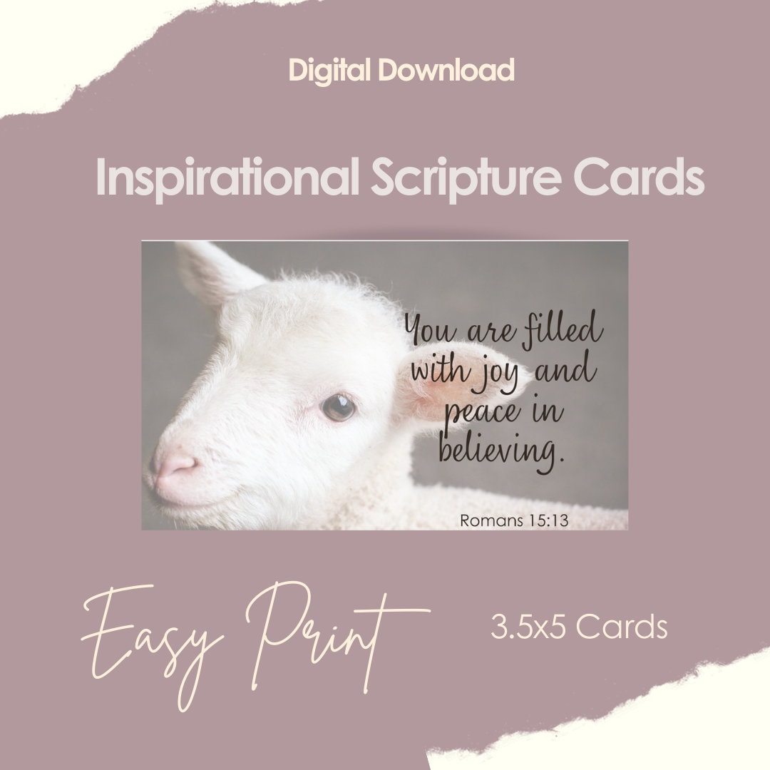 Inspirational Christian Bible Verses | Printable Scripture Cards Set ...