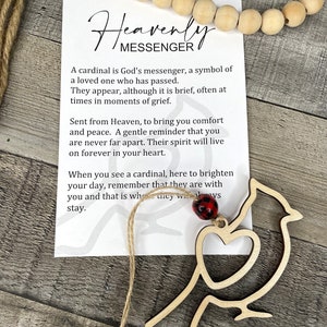 Cardinal Memorial Ornament: Heavenly Messenger Car Charm
