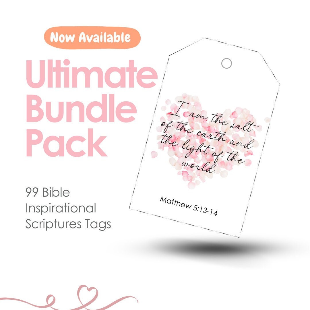 Inspirational Heart Scripture Tags of Hope Printable Scripture Tags