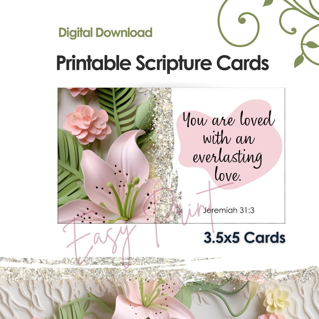 Inspirational Christian Bible Verses | Printable Scripture Cards Set ...