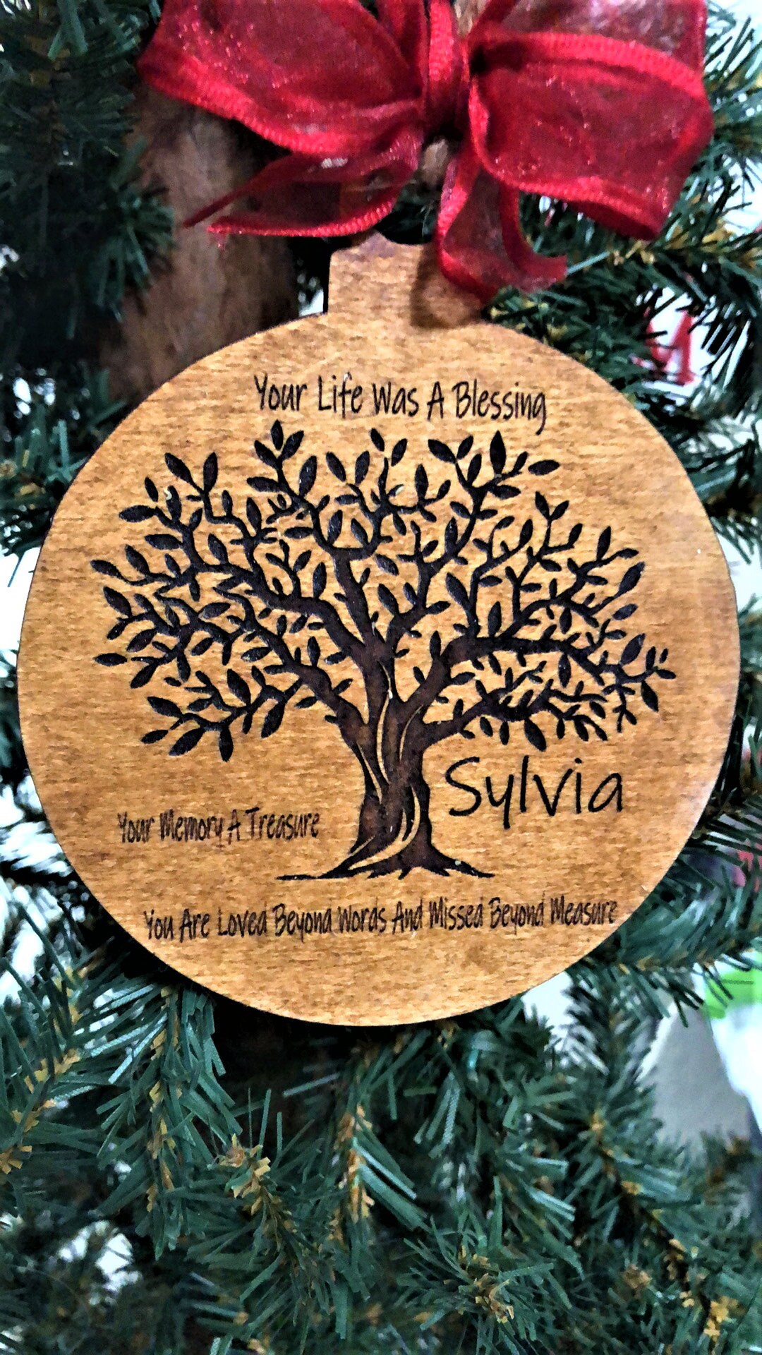 Personalized Engraved Memorial Ornament Etsy