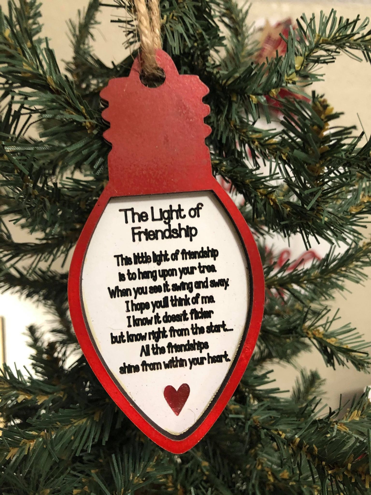 Friendship Poem Christmas Ornament Etsy