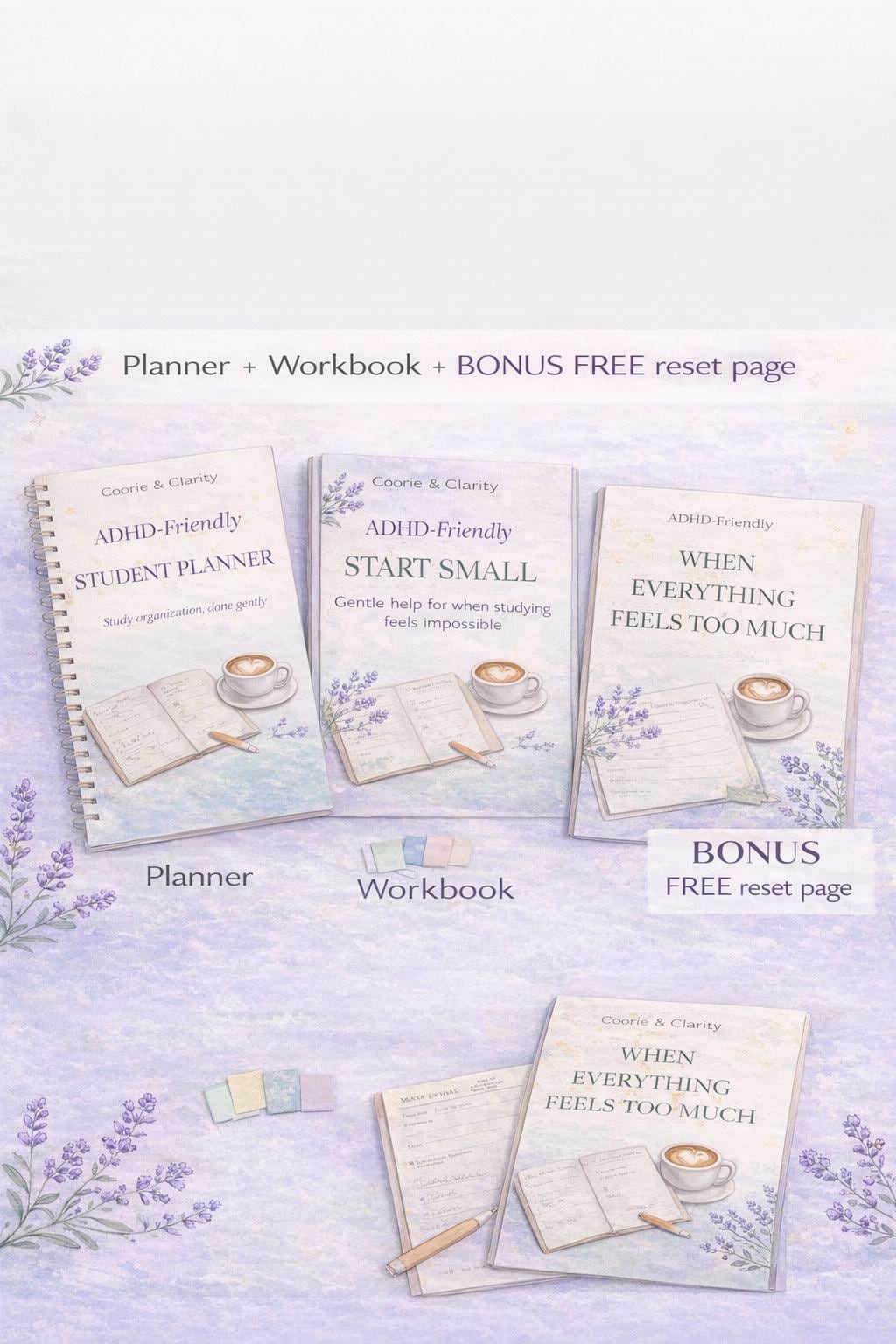 ADHD Student Planner Bundle | Gentle Study Support (PDF Printable A4 ...