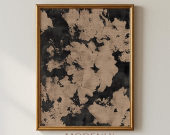 Neutraler abstrakter botanischer Druck | Japandi Wabi Sabi Wall Art (Digitaler Download)