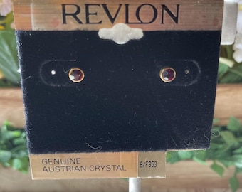 Fashionable Vintage Austrian Crystal Revlon Earrings