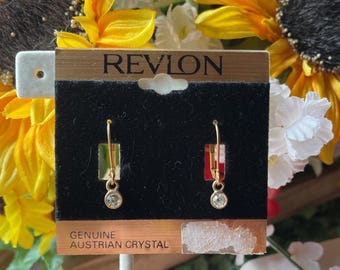 Fashionable Vintage Austrian Crystal Revlon Earrings