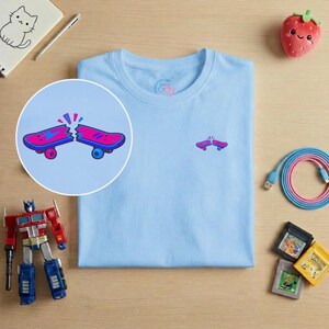 Broken Skateboard Graphic Tee | 90s Skate Culture Shirt