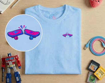 Broken Skateboard Graphic Tee | 90s Skate Culture Shirt