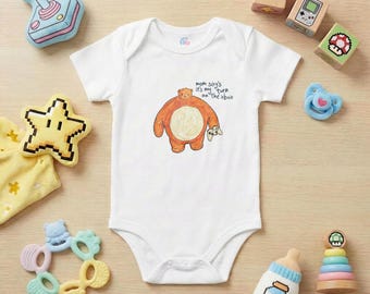 Funny Gaming Meme Baby Onesie | Big Boy Bear's turn on the Xbox | Gamer baby gift | Cute Bear Romper | Retro Gamer Baby Bodysuit