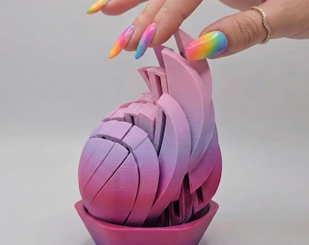 Pelota antiestrés delgada (archivo STL y 3MF) / Juguete de escritorio para imprimir en el lugar / Juguete sensorial antiestrés / Juguete de giro suave / Descarga digital instantánea