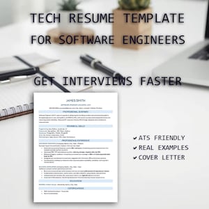 Software Engineer Resume Template | ATS Resume Template | Tech Resume Template | Developer Resume | Word Resume Download