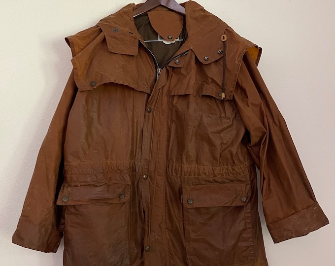 Kakadu Traders Oilskin Australian Duster Slicker Hooded Jacket Etsy