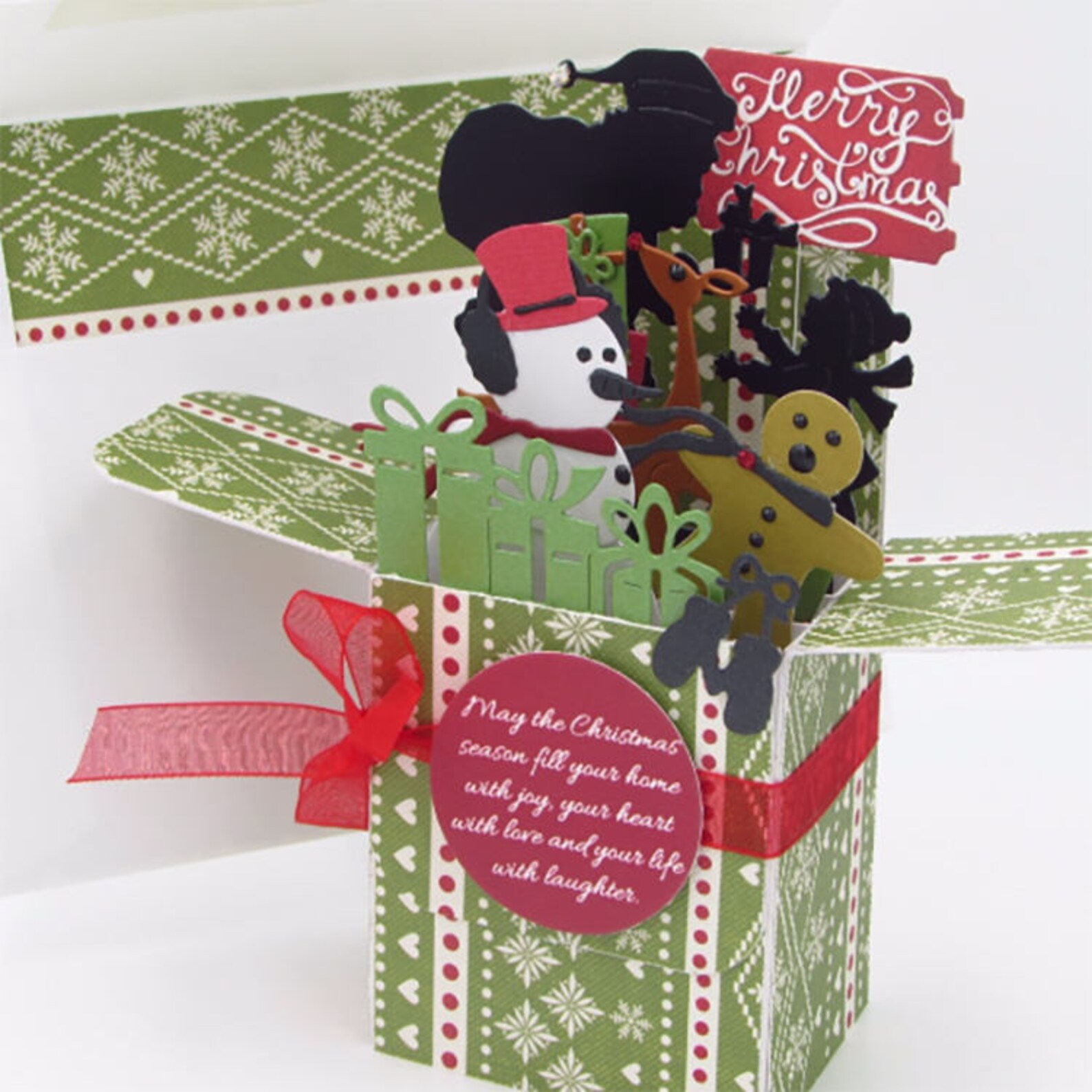 Custom Card in A Box / Merry Christmas / Handmade Christmas Etsy