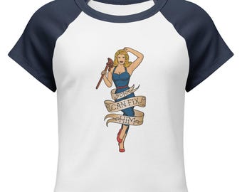 I Can Fix Him Women’s micro rib raglan baby tee