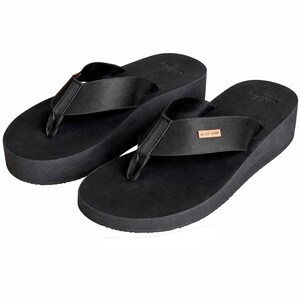 Black Platform Flip Flops - Etsy