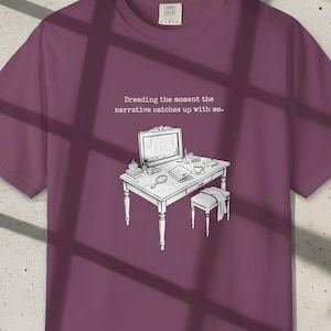 Dreading the Moment That Narrative Catches Up With Me T-Shirt | Retro Vanity Line Drawing