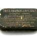 Vintage 1940s unopened WWII first aid packet, World War 2 II Army medic, olive drab metal packaging, handy pad supply co, Worcester MA