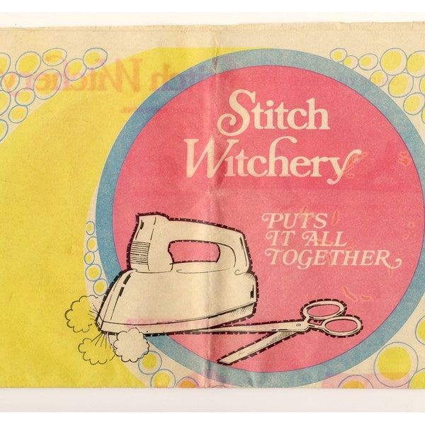 Vintage 1970s Stitch Witchery idea guide, no sew fashion, fabric home decor, DIY interior design, kids crafts brochure, easy xmas gift ideas