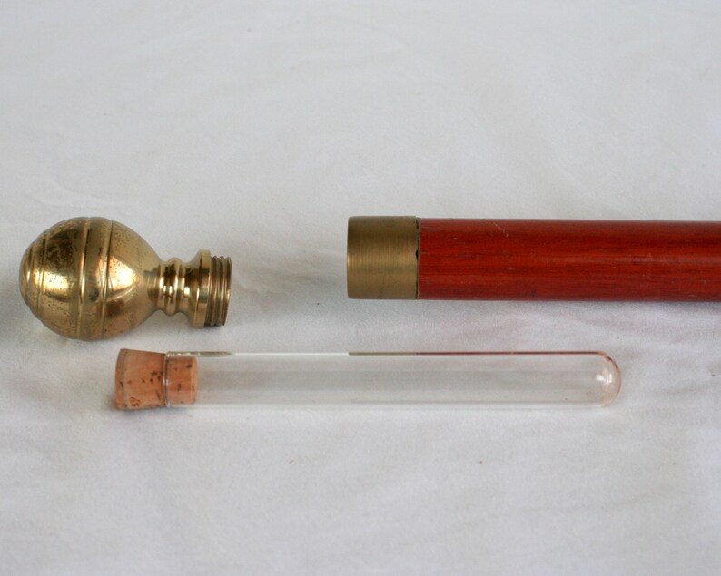 Vintage Hidden Flask Walking Stick Brandy Smuggler Tapered Etsy