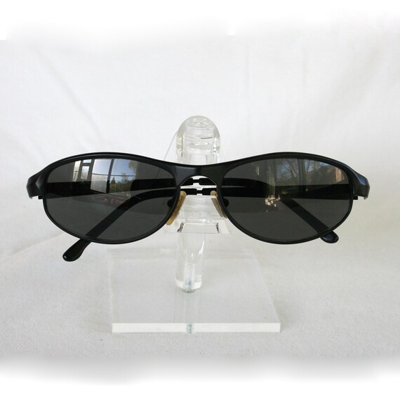 Vintage 2000s Stussy Cutlass Sunglasses, Black Metal Oval Frames