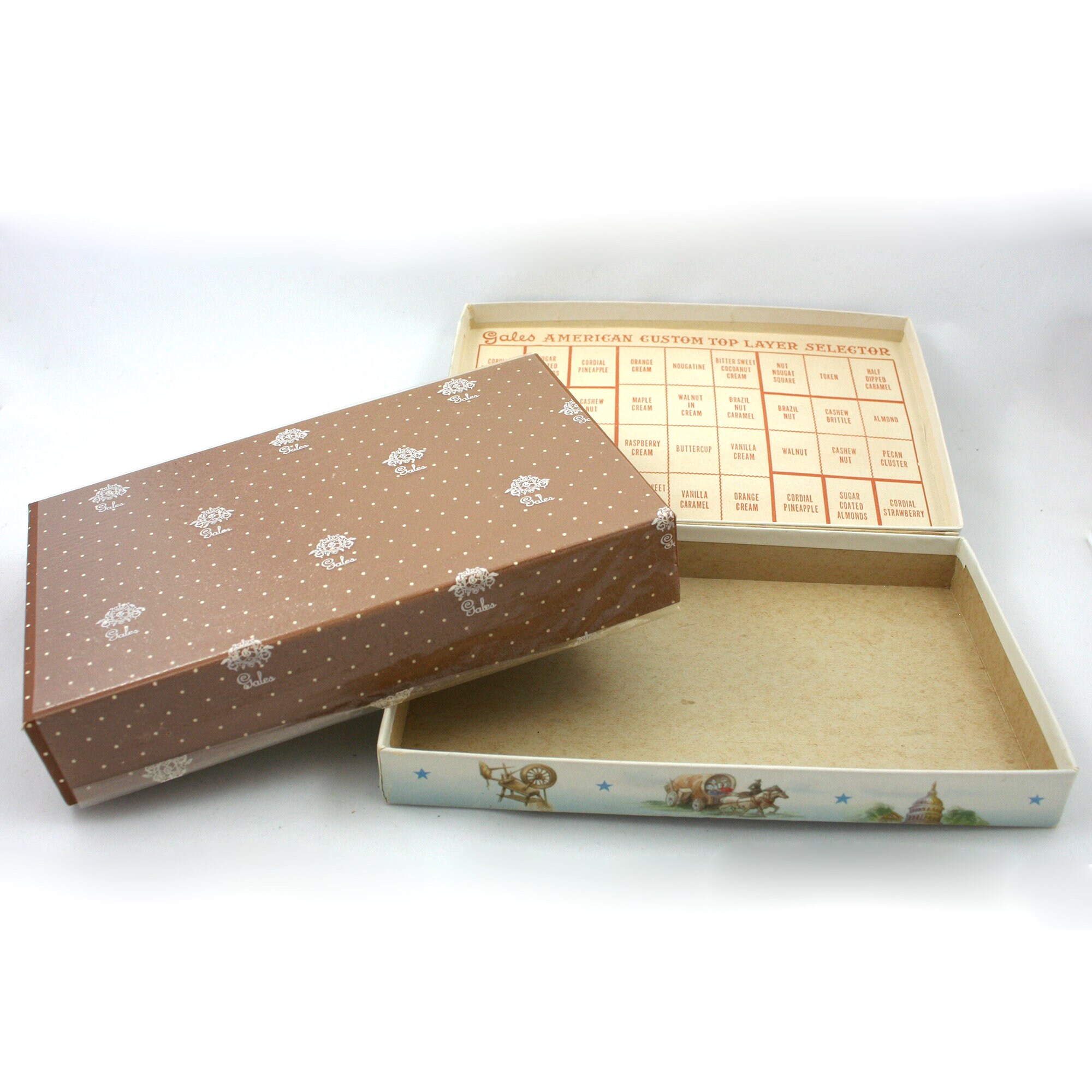 Vintage 1970s Gales American Custom Chocolates Box, US 