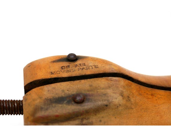 Antique Wood and Cast Iron Shoe Stretcher, Industrial Chic Decor