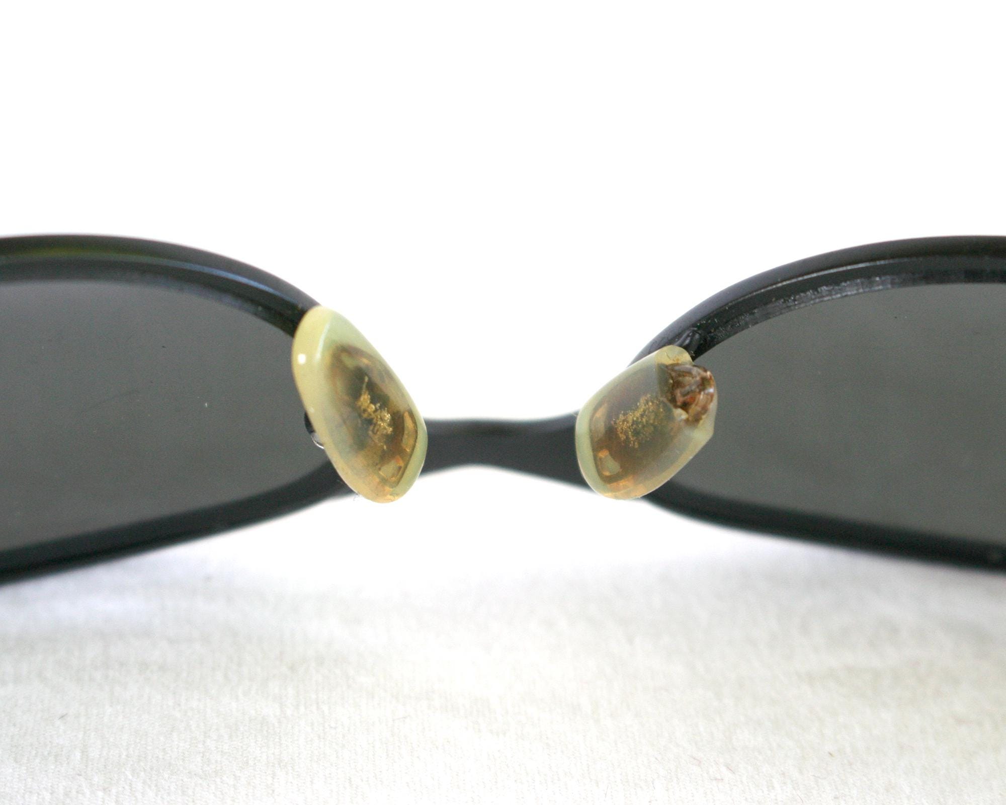 Vintage 2000s Stussy Cutlass Sunglasses, Black Metal Oval Frames