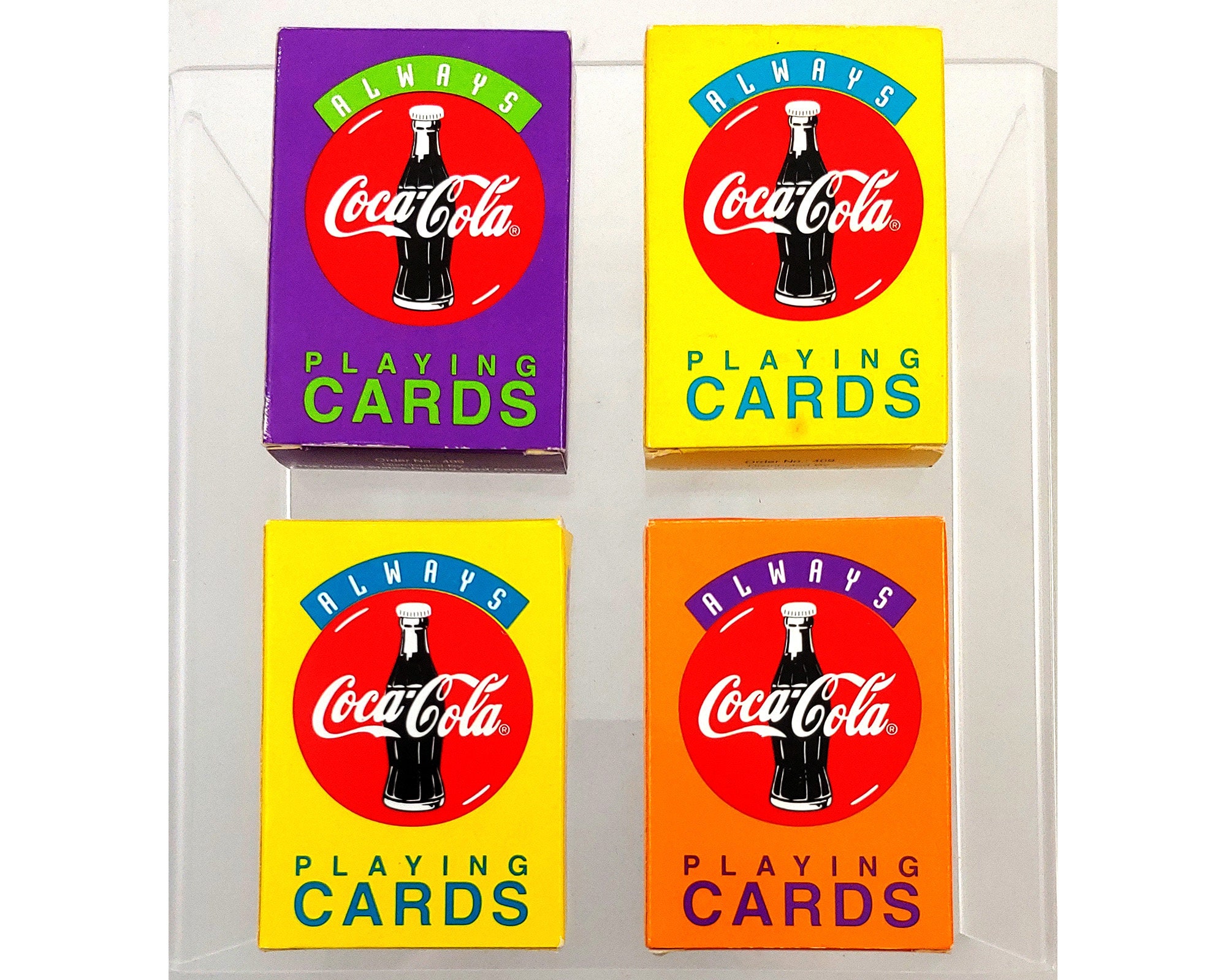 Vintage 1990s Always Coca Cola Playing Cards, Plastic Coated