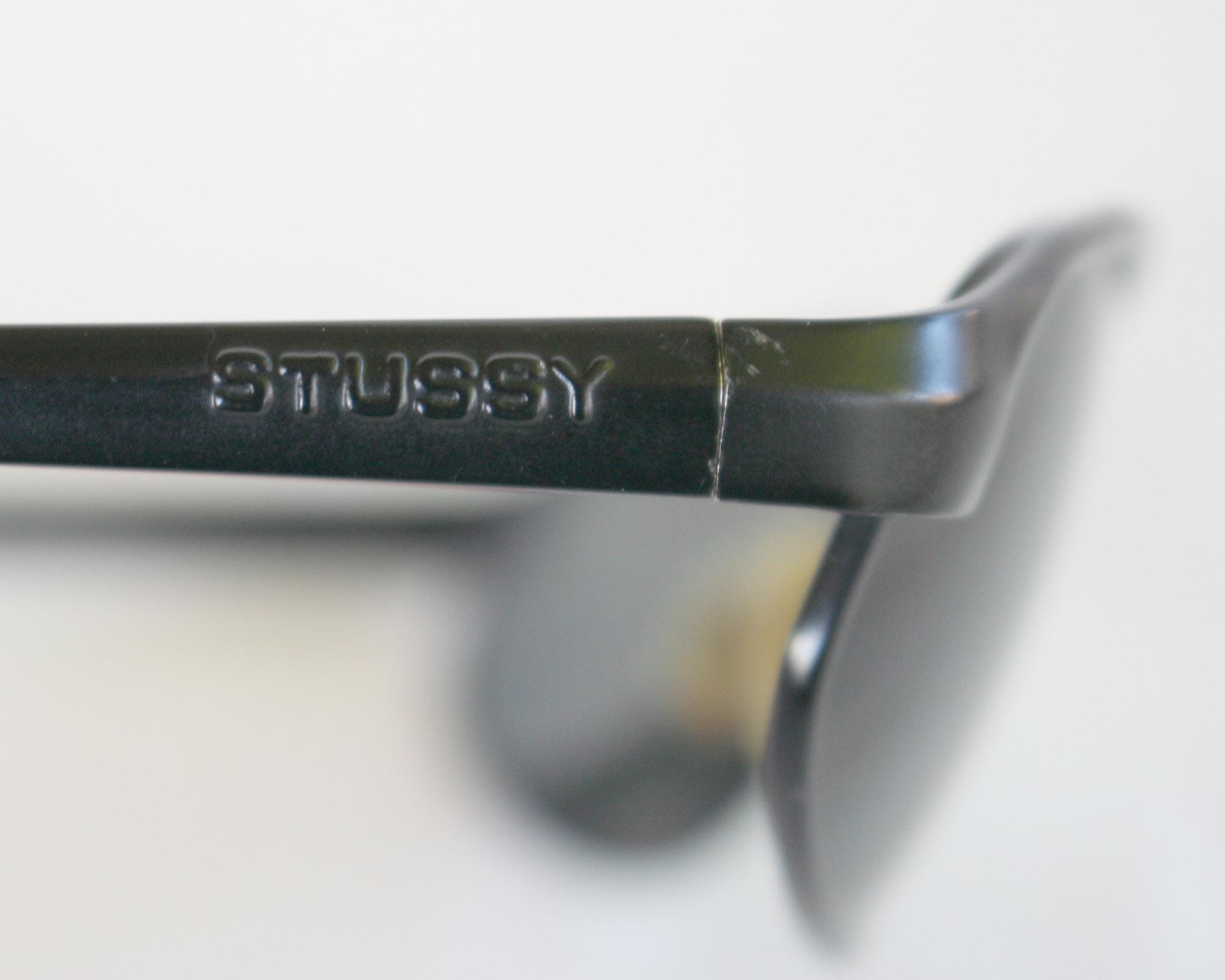 Vintage 2000s Stussy Cutlass Sunglasses, Black Metal Oval Frames