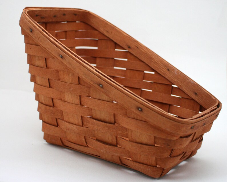 Vintage Longaberger basket sleigh basket hand woven made in Etsy
