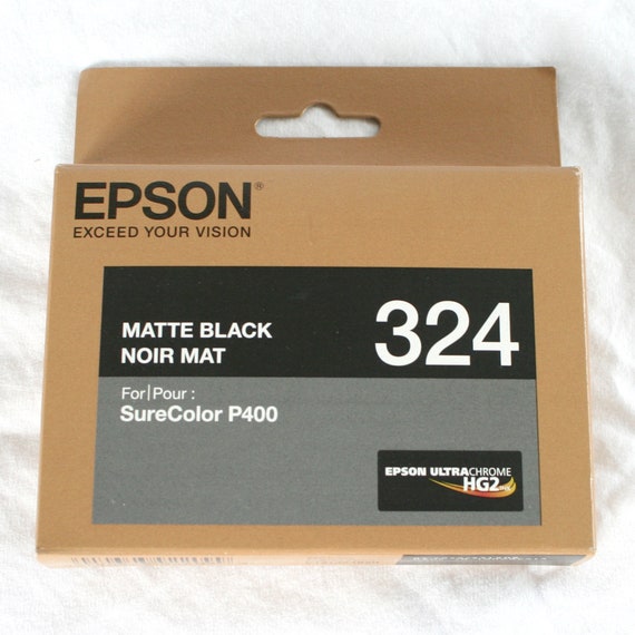 Epson 324 Matte Black Ink Cartridge, SureColor P400 (Expired 1/25, Unopened)