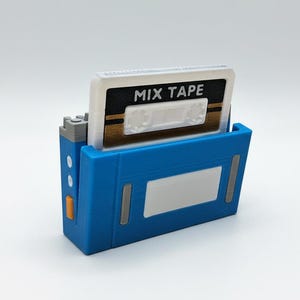 Cassette Player Clicker Keychain | 3D Printed Retro Walkman Fidget Charm | Music Lover Gift