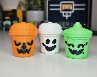 Holloween Trick or Treat Bucket Fidget Clicker Keychain | Witch, Pumpkin, Ghost | Holloween Gift