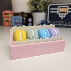 3D Printed Macaron Box Fidget Clicker | Pastel Desk Toy, Sensory Toy
