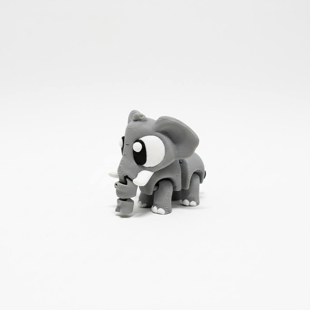Safari Friends Flexi Animal Set | Crate + Giraffe, Lion & Elephant | 3D ...