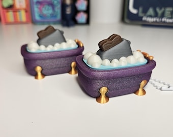 3D Printed Toaster Bath Fidget Clicker Keychain  | Funny Dark Humor | ADHD Sensory Toy