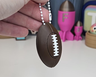 Football Fidget Clicker Keychain | Football Season Gift | Sports Lover Bag Charm