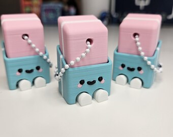3D Printed Eraser Clicker Keychain | Back to School Gift | Teacher Gift | ADHD Sensory Toy