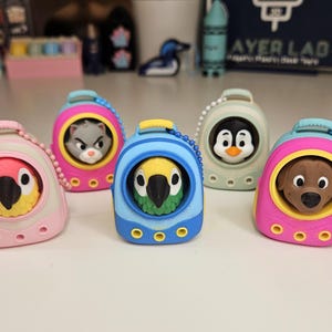 3D Printed Animal Fidget Clicker Keychain | Backpack Buddies, Sensory Toy, ASMR Stress Relief