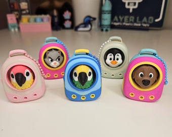 3D Printed Animal Fidget Clicker Keychain | Backpack Buddies, Sensory Toy, ASMR Stress Relief