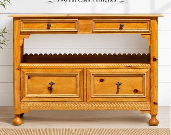 Vintage | Baker Furniture "Milling Road" | Pine | Sideboard | Server | Buffet | Credenza | Italian Provincial | French Country
