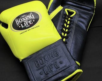 ノーボクシングノーライフグローブ レースアップタイプ スパーリングトレーニング用ボクシンググローブ 全サイズ