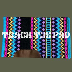 Western Show Saddle Pad – Neon Tribal Pattern Pad
