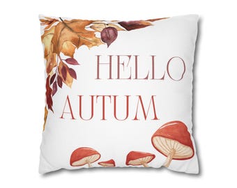 Wendekissen, Jahreszeiten, Herbst & Winter, Kissenhülle, Größe 40 x 40 cm, Reißverschluss, Geschenkidee, Lieblingskissen, Saisonprint