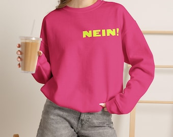 Unisex statement sweatshirt NEIN!  Geen oorlog, noch zo stijlvol