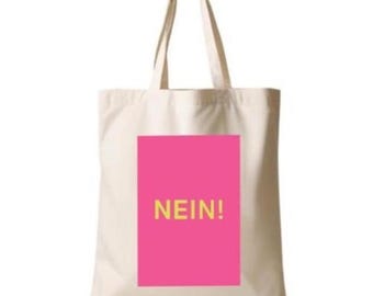 Stoffbeutel, NEIN, Statement, Jute, Geschenkidee, Aussage, Beutel mit Spruch
