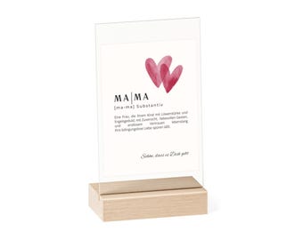 Acrylschild met persoonlijk cadeau, Mama, Geschenkidee, Muttertag, Erinnerung, Schild, Familie, MAMA,