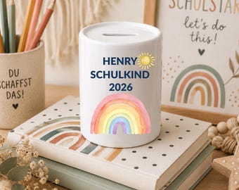 Keramiek spaarzaam met bamboedeckel voor kinder- en meubelontwerp, ideaal voor de schuld, vervuld en onvoltooid een geschenk, erinnering