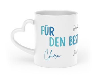 Tas met Druck, Vatertag, Papa, Bester Papa der Welt, wit, mok, geschenk, kinder, personalisiert, Idee zum Vatertag, Vater